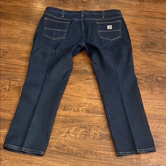 Carhartt Men’s Straight Fit Dark Blue Jeans, Sz. 42x30. - Picture 10 of 11